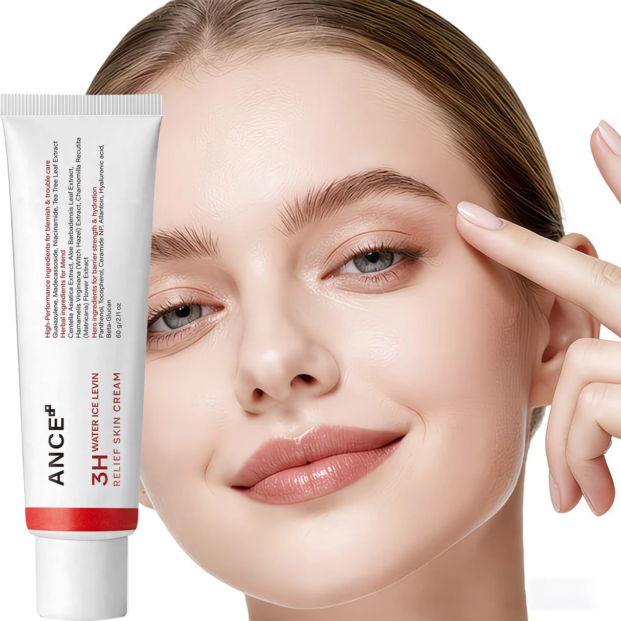 Water Ice Levin 3H Relief Facial Cream 60g Niacinamide Centella Tea Tree Extract Hydrating Barrier Repair Daily Face Skin Care