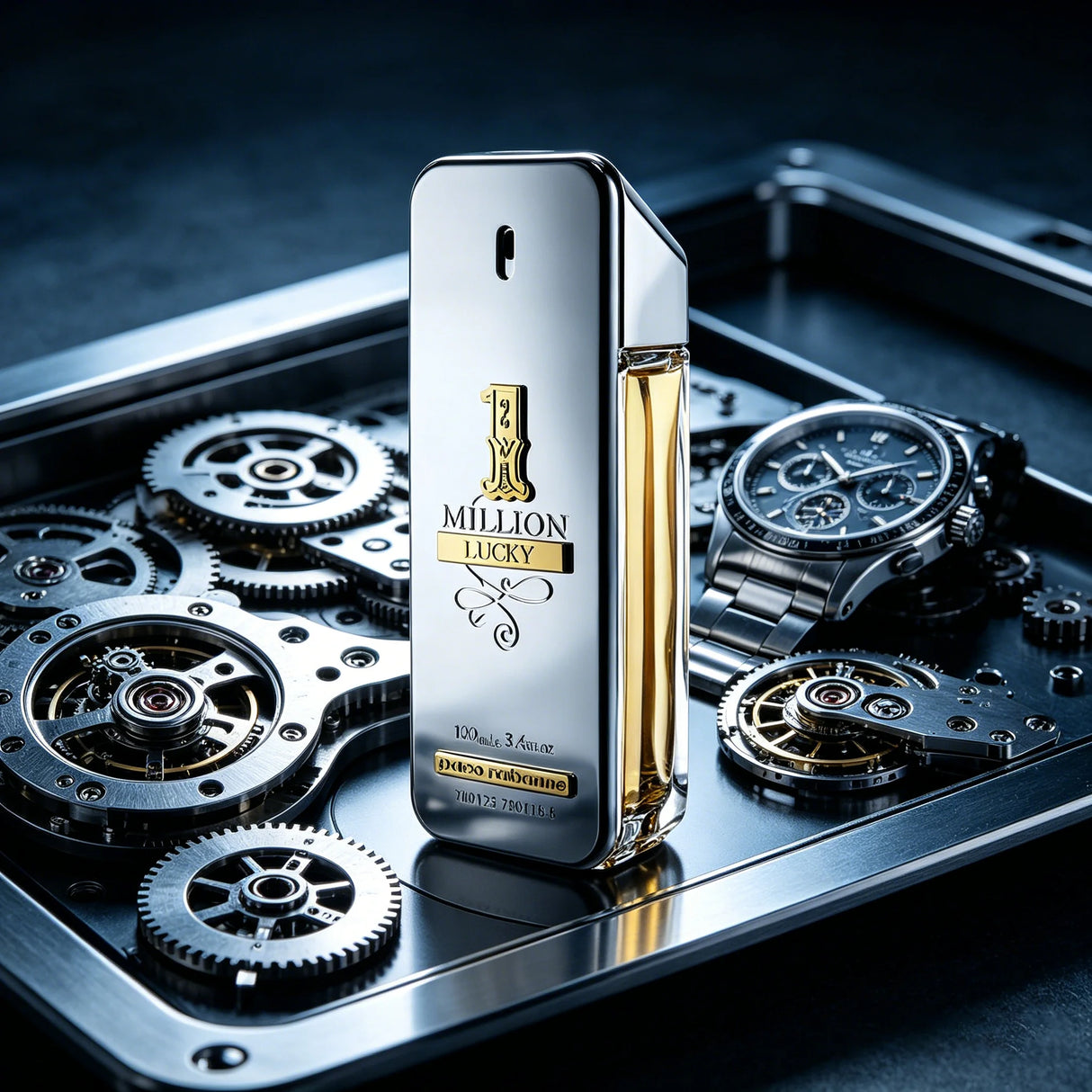 Rabanne 1 Million Lucky Eau de Toilette for Men – Long-Lasting Woody Aromatic Fragrance with Hazelnut, Plum & Cedarwood, 3.4 oz