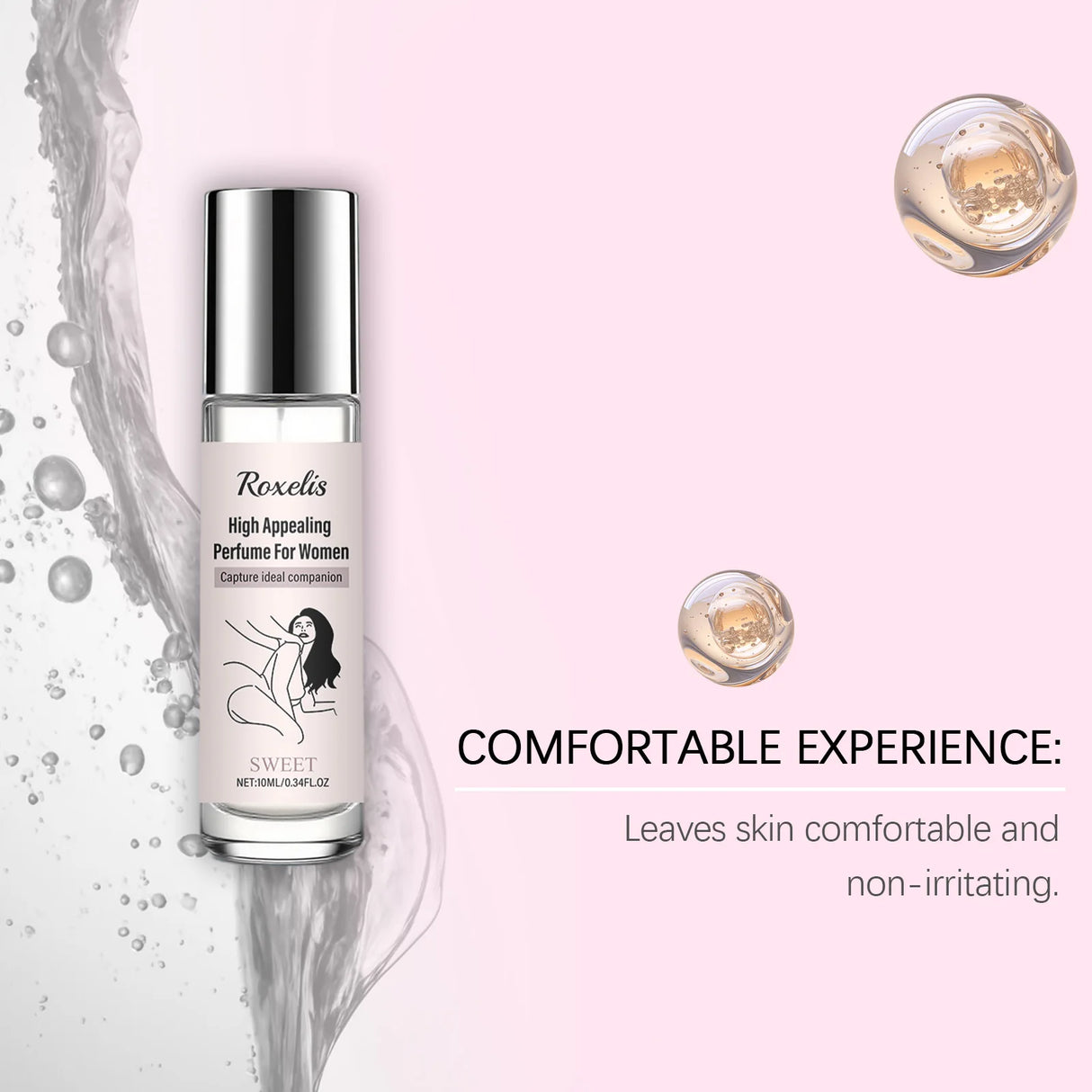 Roxelis 10ml Women Charm Perfume Lasting Natural Sweet Fragrance Daily Commuting Dating Eau De Toilette Pheromone Couple Perfume