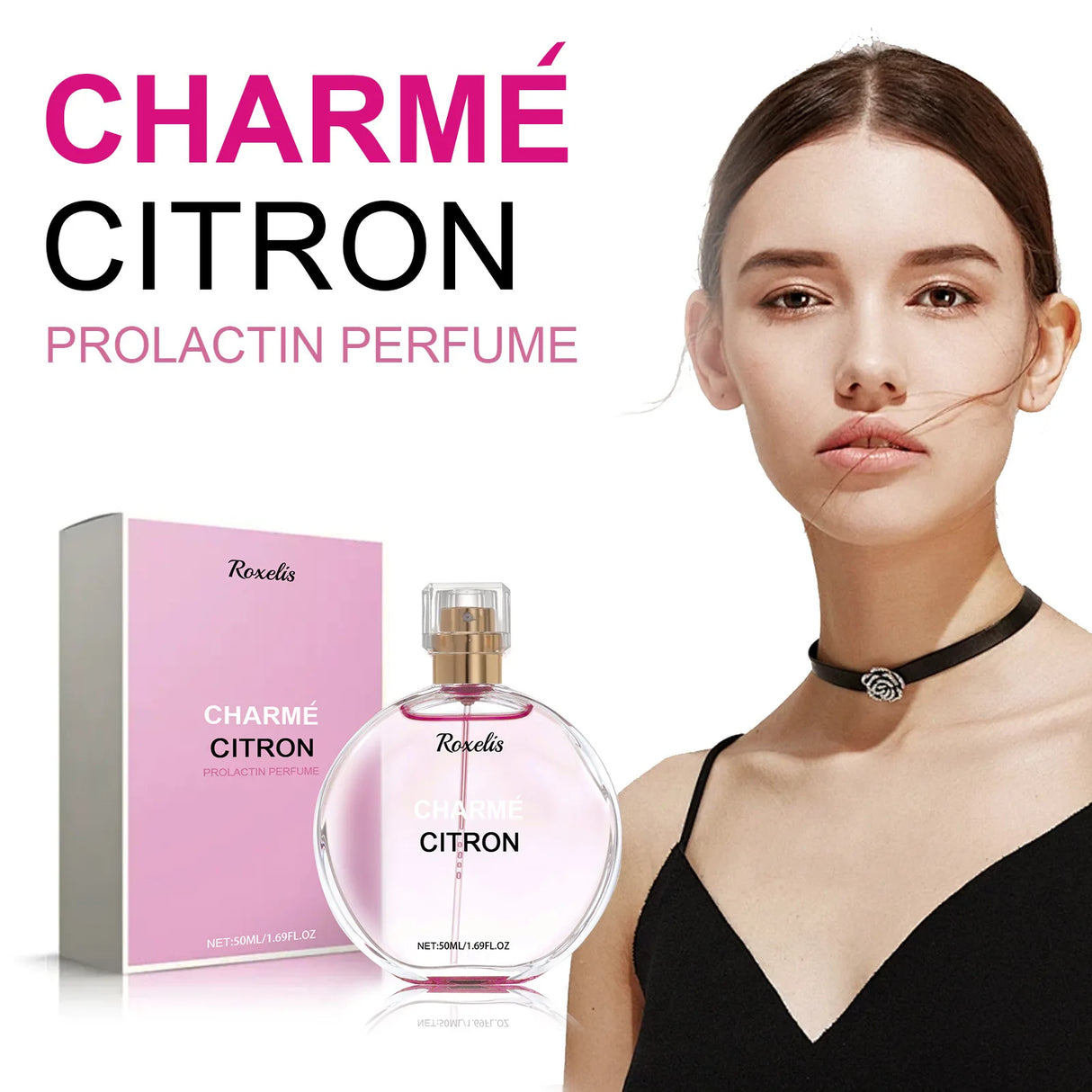 Roxelis 50ml Floral Scent Pheromone Perfume Spray Long Lasting Show Charm Attract Fresh Scent Elegant Lady Dating Perfume Gifts