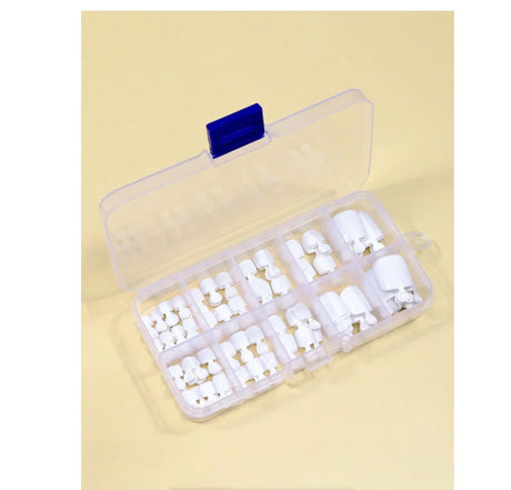 120pcs False Toe Nail Tips 12 Sizes White Full Cover Fake Toenail Tips Press On Salon Toe Nail Art Extenn Design Toenails Artifi
