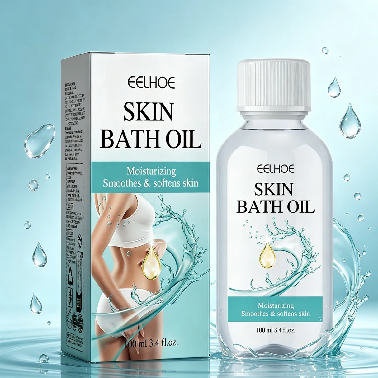 EELHOE 100g Bath Oil, Body Cleansing Oil, Moisturizing and Nourishing Shower Oil for Skin Care, Daily Bath Essentials