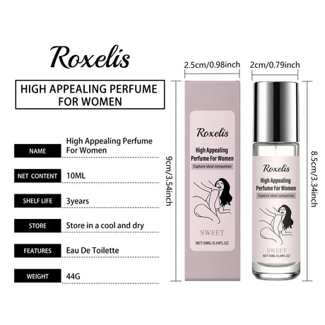 Roxelis 10ml Women Charm Perfume Lasting Natural Sweet Fragrance Daily Commuting Dating Eau De Toilette Pheromone Couple Perfume