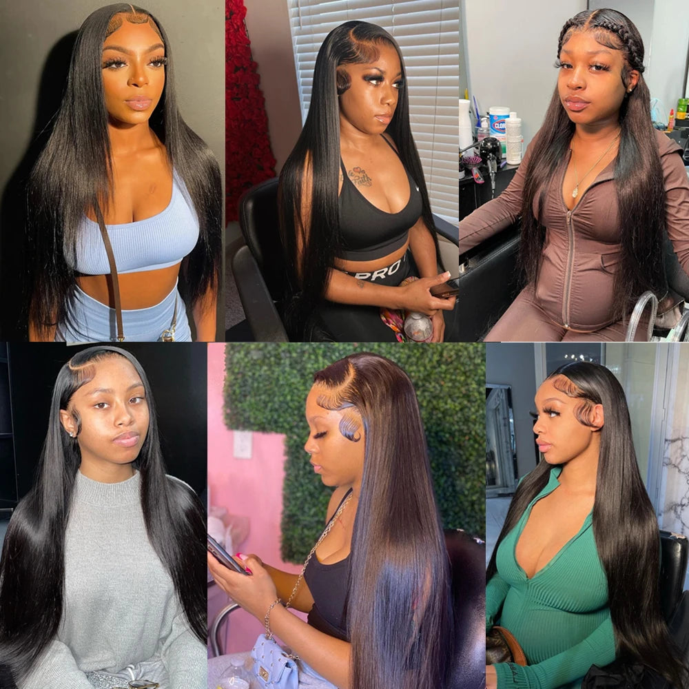 Bone Straight Glueless Wigs Human Hair Ready To Wear Brazilian Lace Front Human Hair Wigs 13x4 13x6 HD Lace Frontal Wig 5x5 Wig