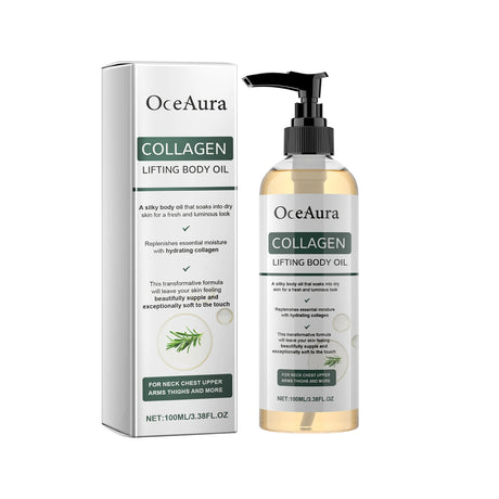 OceAura Collagen Body Oil Enhance Skin Deep Hydration Moisturizing Repair Nourishing Dry Skin Refreshing Rosemary Non-greasy Oil