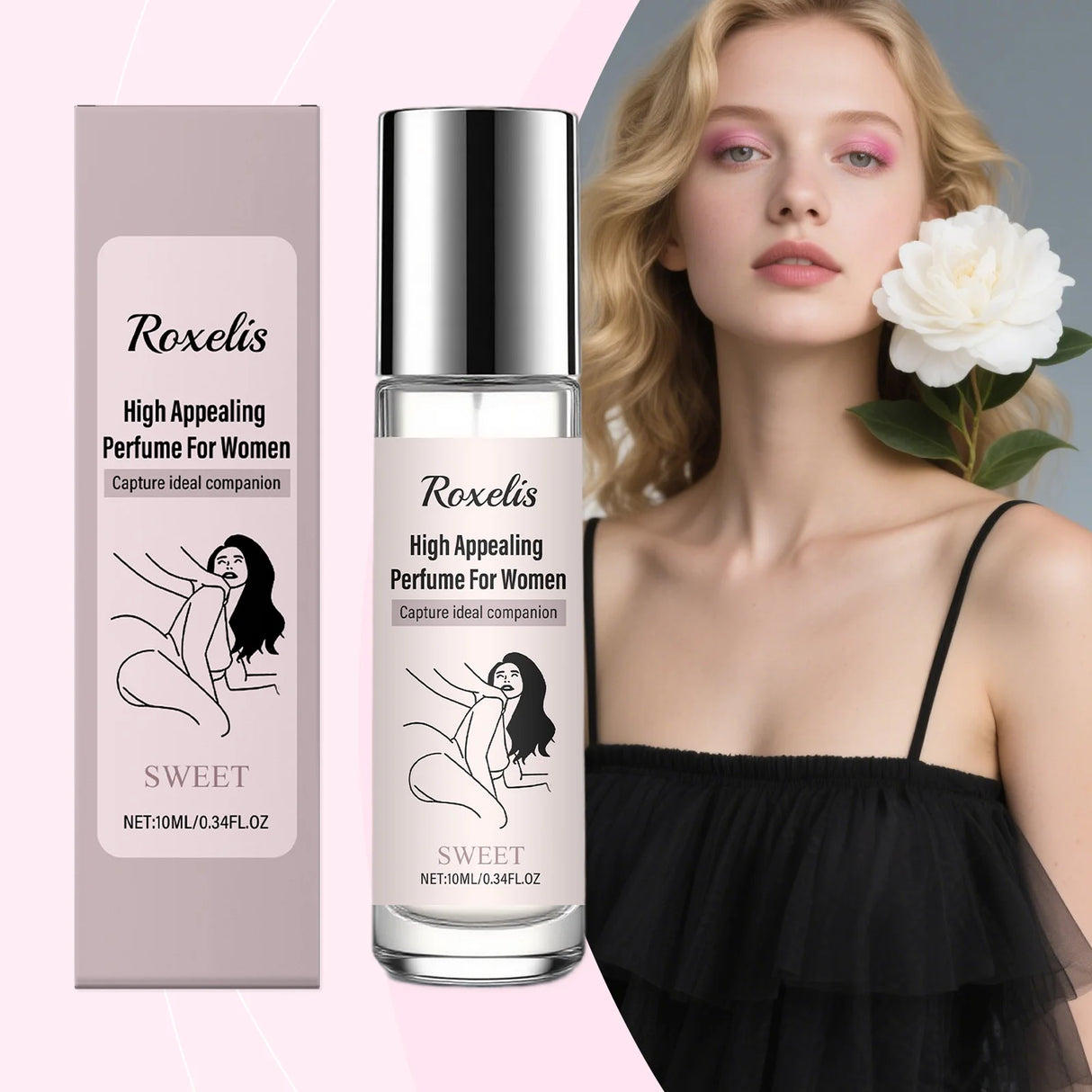 Roxelis 10ml Women Charm Perfume Lasting Natural Sweet Fragrance Daily Commuting Dating Eau De Toilette Pheromone Couple Perfume