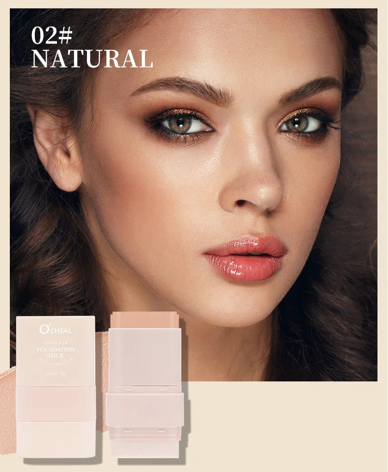 O'cheal Two In One Concealer Foundation Stick Facial Matte Waterproof Bronzer Contouring Face Coverage Moisturizing Makeup Cream