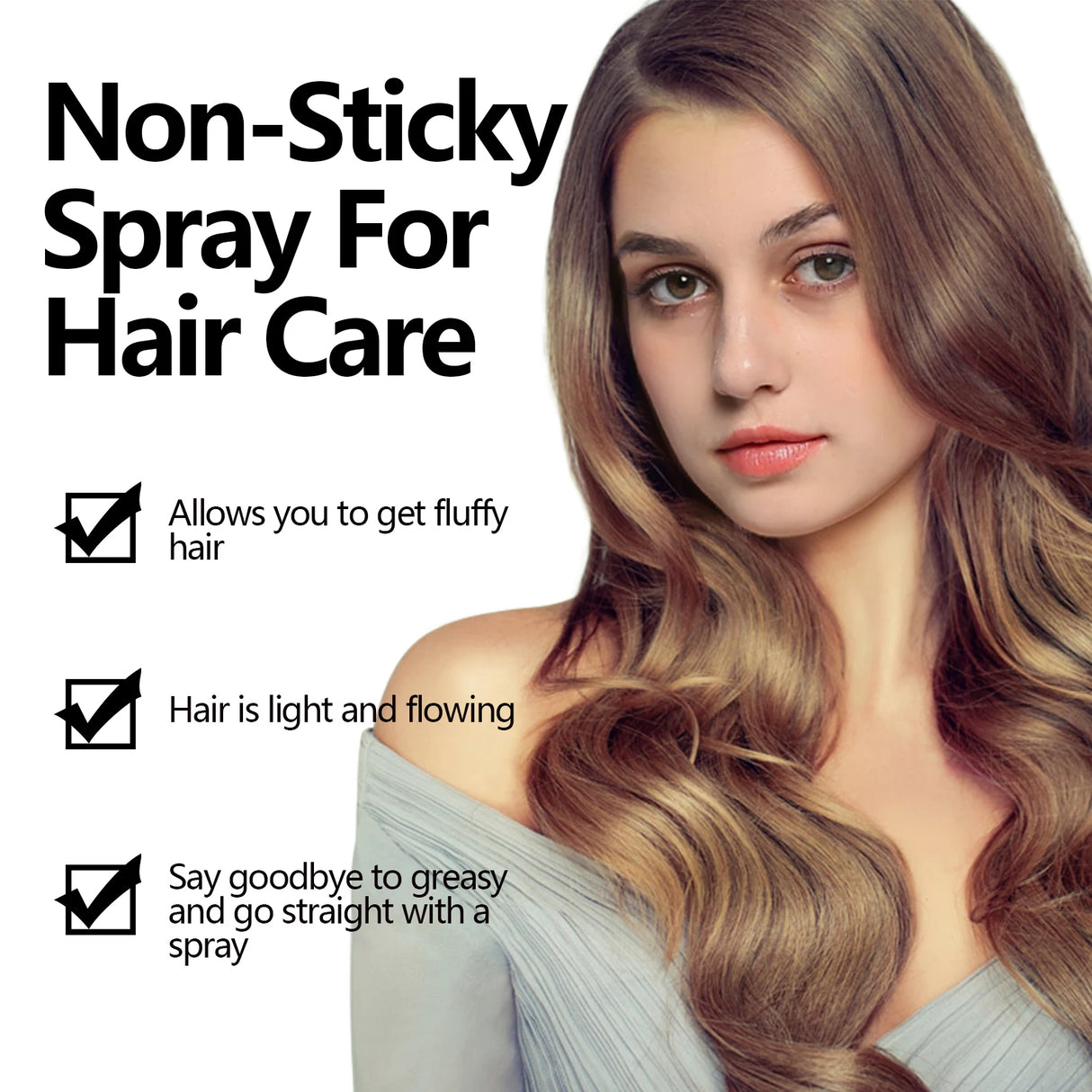 EELHOE Hair Care Spray Anti-Frizz Treatment Strengthening Silky Hair Repair Soft and Shine Dry Hair Spray Fluffy Styling Spray