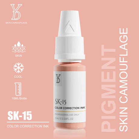 YD Professional 10ML Camouflage Pigment Semi Permanent Makeup Tattoo Ink for Scar Cover Stretch Marks Vitiligo Restore Skin Tone