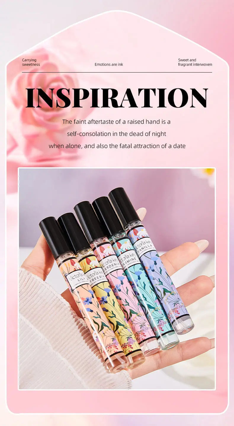 5pcs Rich Floral Fragrance 10ml Set Hair and Body Fragrance Spray Long-Lasting Scent Women Holiday Gift Box Set Beautiful