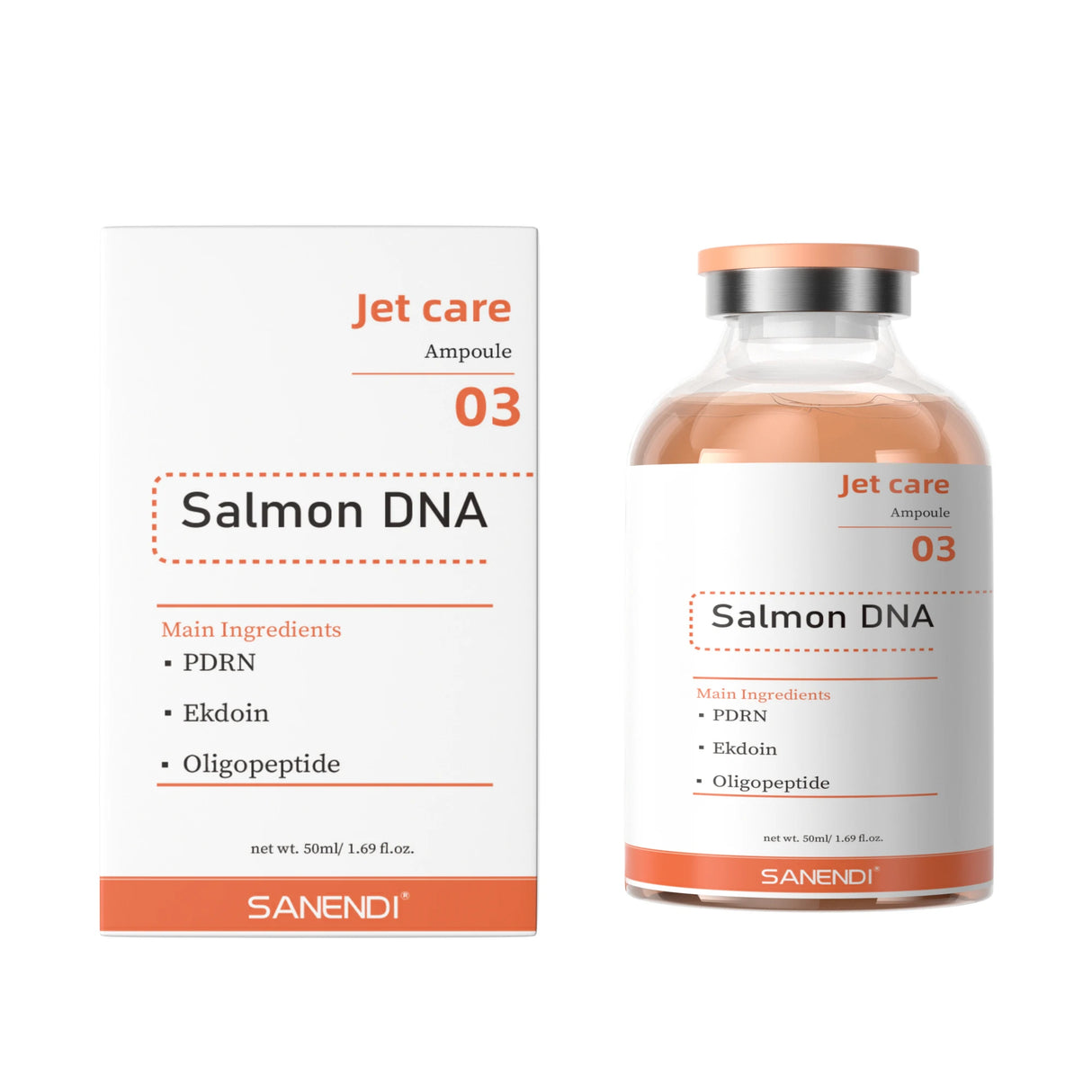 2 in 1 Salmon DNA PDRN &Hyaluronic Acid Skincare Set-Anti-Aging Moisturizing Facial Serum for Dermapen Glowing Skin Jet Peeling