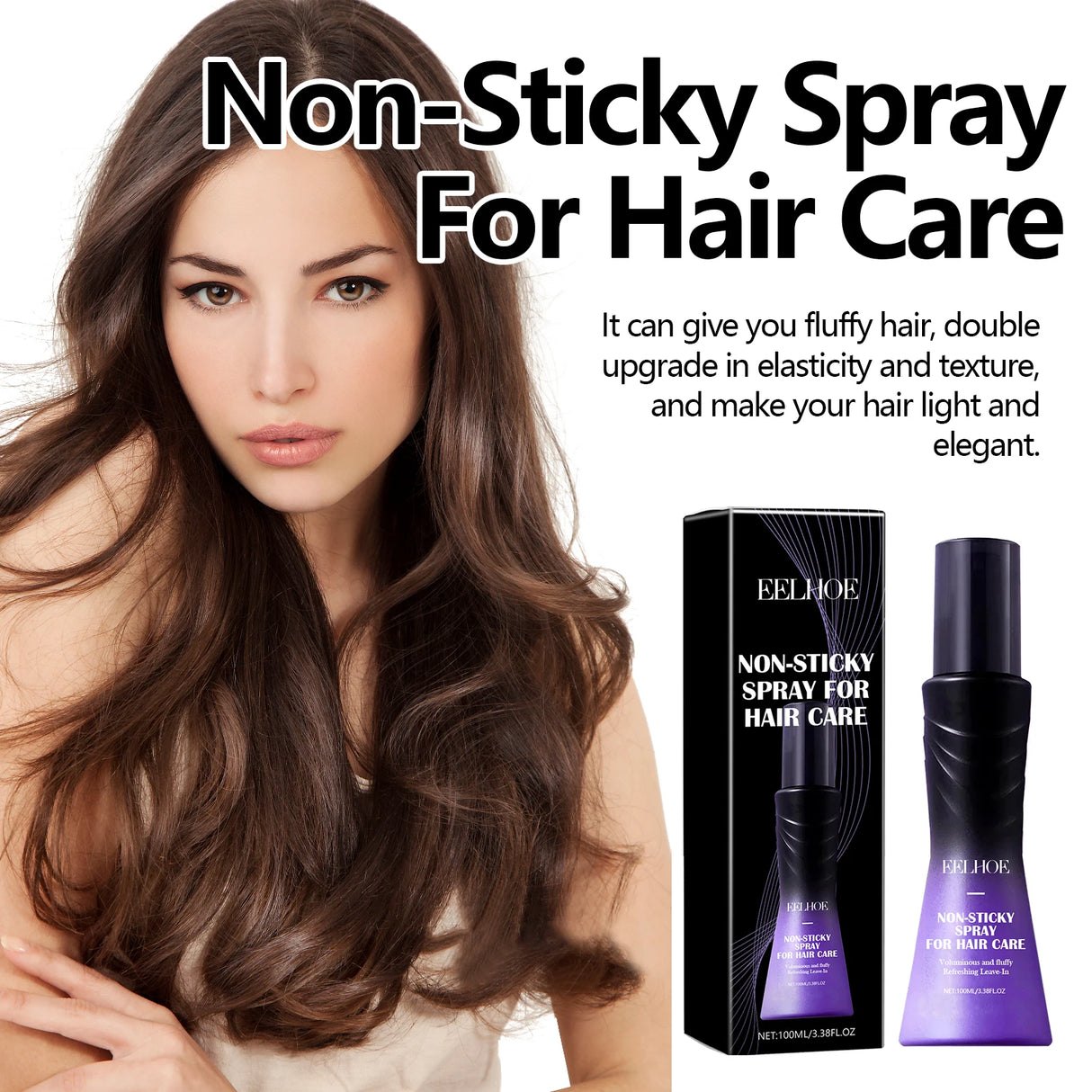 EELHOE Hair Care Spray Anti-Frizz Treatment Strengthening Silky Hair Repair Soft and Shine Dry Hair Spray Fluffy Styling Spray