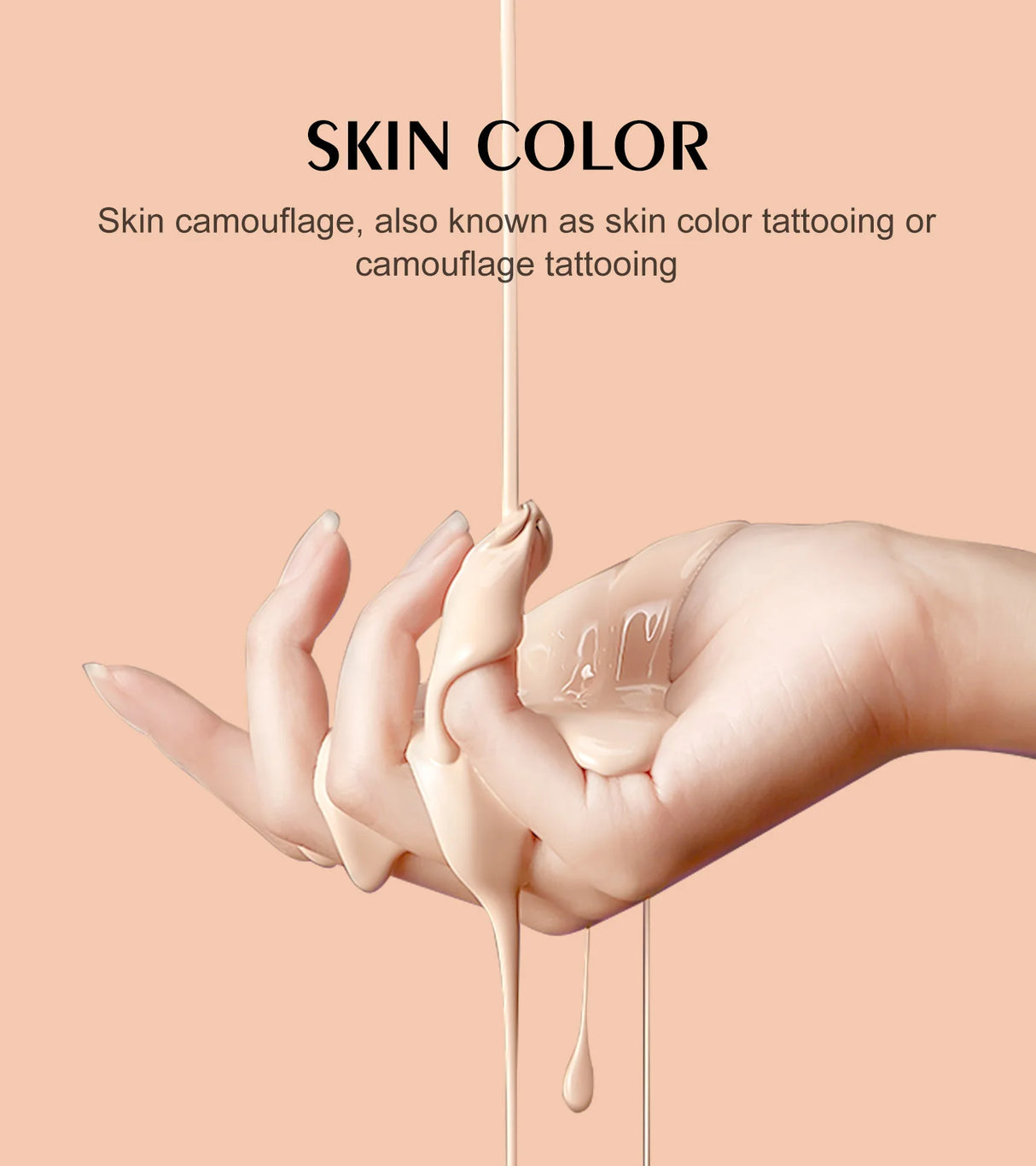 YD Professional 10ML Camouflage Pigment Semi Permanent Makeup Tattoo Ink for Scar Cover Stretch Marks Vitiligo Restore Skin Tone