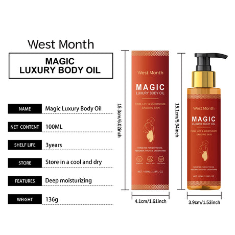 West Montr Body Tightening Moisturizing Oil Daily Care Nourishing Skin Softener for Tightening And Moisturize