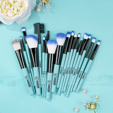 18PCS Women's Makeup Brushes Set - Eye Shadow Foundation Blush Cosmetic Brushes Soft Make up Tools with Storage Bag