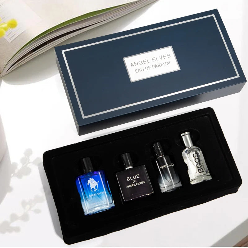 4 Pcs Luxury Men Cologne Gift Set - 4 x 30ml Bottles of Premium Vanilla & Cologne Scented Pheromone Perfume for Men - Long Lasti