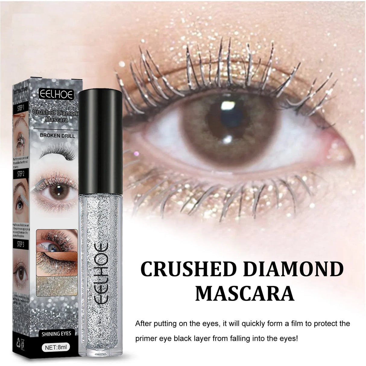 Eelhoe Castor Oil Fast Growth Eyelash Serum Shiny Mascara Eyebrow Enhance Nourish Natural Lengthen Thickening Lash Curling Serum