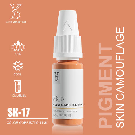 YD Professional 10ML Camouflage Pigment Semi Permanent Makeup Tattoo Ink for Scar Cover Stretch Marks Vitiligo Restore Skin Tone