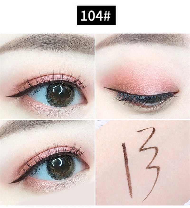 Professional Fast Dry Smooth Waterproof Eyeliner Pencils Eyes Brown Black Color Pigments Liquid Eye Liner Pen Make Up Tools