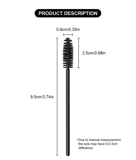 ANNAFRIS 50Pcs Disposable Eyelash Brush Soft Head Crystal Eyebrow Brush Lash Extension Brush Mascara Wand Makeup Tool