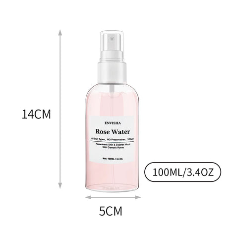 ENVISHA Rose Water For Face Facial Toner Organic Rose Petals Essence Moisturizing Serum Refresh Elastic Shrink Pores Skin Care