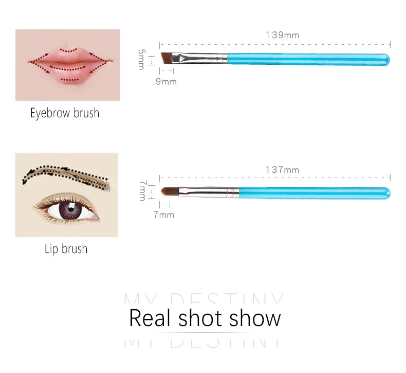 13pcs Makeup Brushes Set with Leather Bag Foundation Powder Blush Eyeshadow Eyebrow Brush Soft Hair Cosmetic Makeup Tool