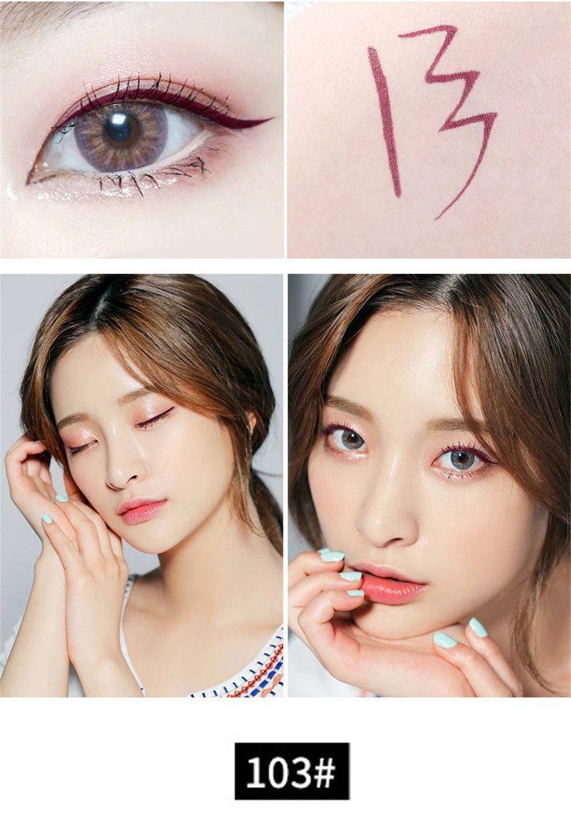 Professional Fast Dry Smooth Waterproof Eyeliner Pencils Eyes Brown Black Color Pigments Liquid Eye Liner Pen Make Up Tools