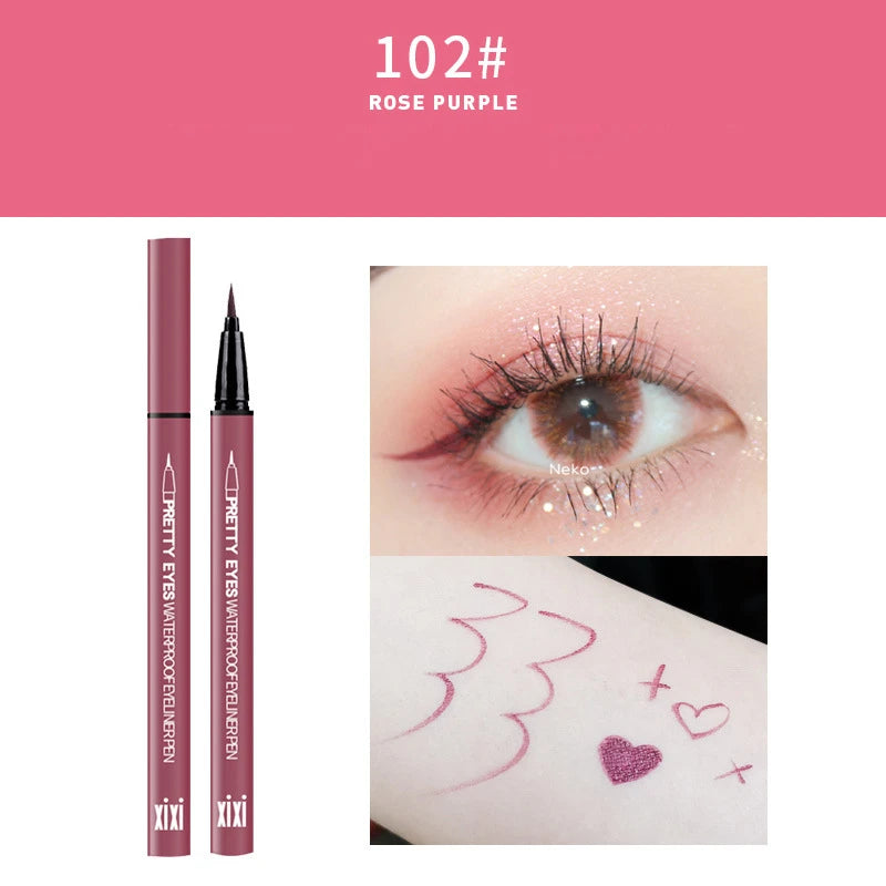 Professional Fast Dry Smooth Waterproof Eyeliner Pencils Eyes Brown Black Color Pigments Liquid Eye Liner Pen Make Up Tools