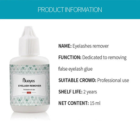 Blueyes Eyelash Glue Remover Gel 15ml Mild Clear Non-irritant Professional Lash Grafting Adhesive Cleaning Makeup Remover Gel