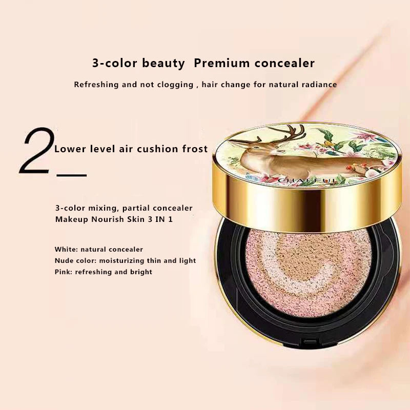 3 Colors Zero Flaw Air Cushion BB Cream Moisturizing Concealer Liquid Foundation Upgrade Strong Isolation Bare Makeup CC Cream