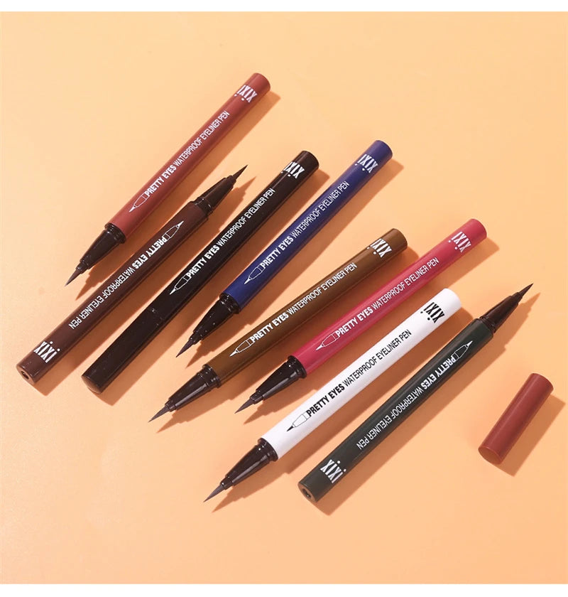 Professional Fast Dry Smooth Waterproof Eyeliner Pencils Eyes Brown Black Color Pigments Liquid Eye Liner Pen Make Up Tools