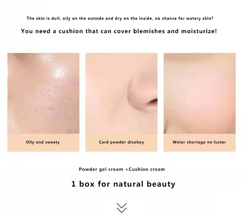 3 Colors Zero Flaw Air Cushion BB Cream Moisturizing Concealer Liquid Foundation Upgrade Strong Isolation Bare Makeup CC Cream