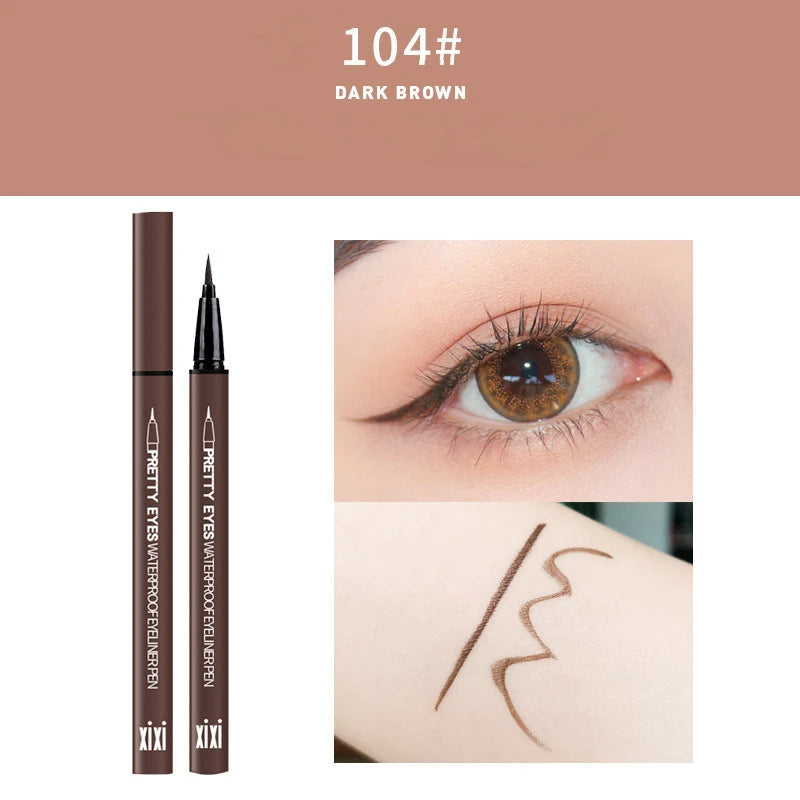 Professional Fast Dry Smooth Waterproof Eyeliner Pencils Eyes Brown Black Color Pigments Liquid Eye Liner Pen Make Up Tools