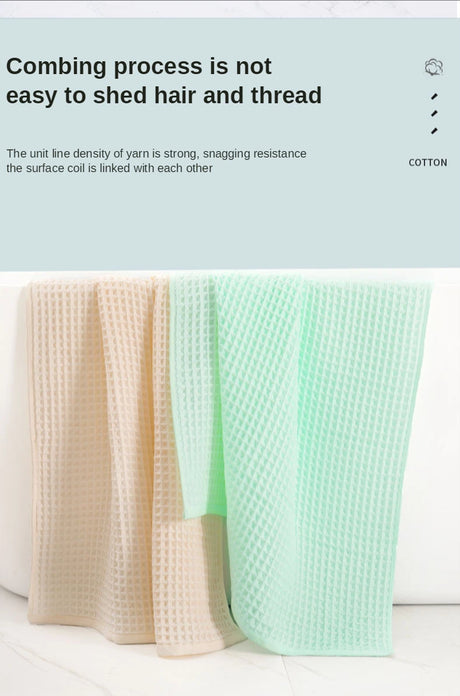 2/4 Pcs 100% Cotton Bath Towel Set for Adult Children High Quality Waffle Towel Soft Highly Absorbent Home Bathroom Washcloth