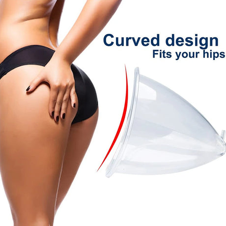2pcs180/150ml Breast Enlargement Cupping Hip Lifting Buttock Vacuum Pump Suction Replacement Enhancer Massage Cup with Hose Set