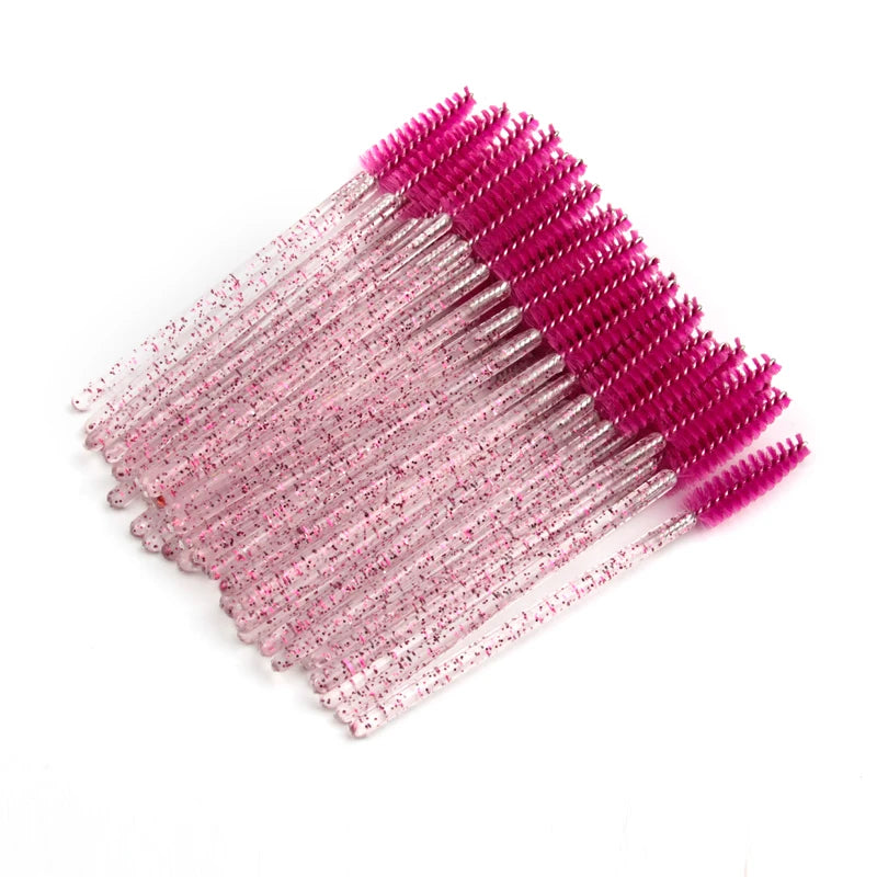 5/50 Pcs Crystal Mascara Wands Eyelash Brush Spoolies For Eye Lash Extension Eyebrow And Makeup Crystal Makeup Tools