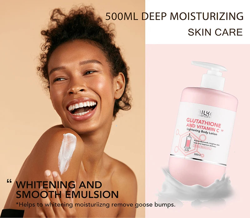 AILKE Glutathione & Vitamin C Kit, With Whitening Lotion, Moisturizing Cream, Lightening Soap, Spa Oil, Glowing Body Cream