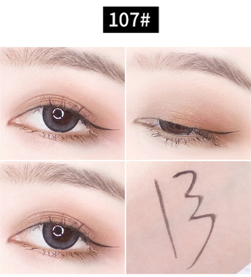 Professional Fast Dry Smooth Waterproof Eyeliner Pencils Eyes Brown Black Color Pigments Liquid Eye Liner Pen Make Up Tools