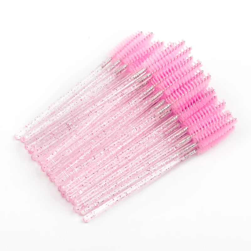 5/50 Pcs Crystal Mascara Wands Eyelash Brush Spoolies For Eye Lash Extension Eyebrow And Makeup Crystal Makeup Tools