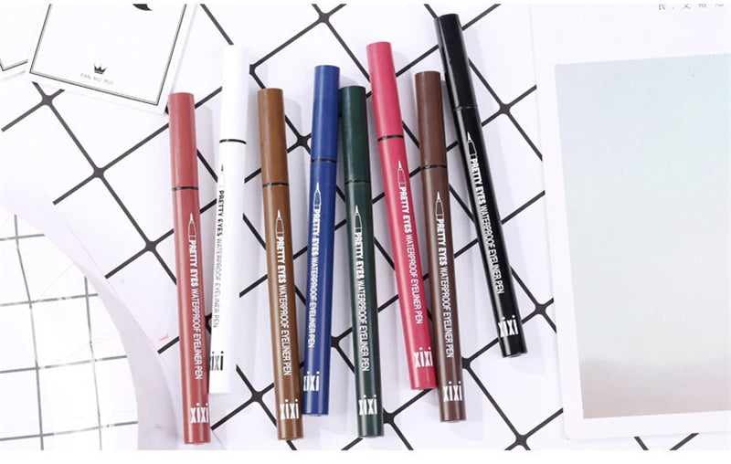 Professional Fast Dry Smooth Waterproof Eyeliner Pencils Eyes Brown Black Color Pigments Liquid Eye Liner Pen Make Up Tools