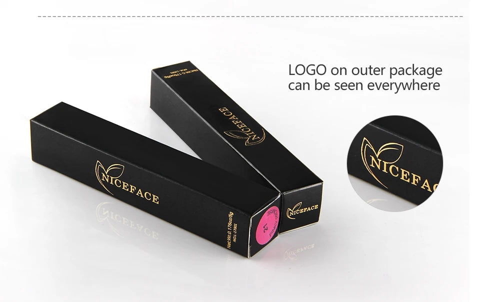 NICEFACE Matte Liquid Lipstick Waterproof Long Lasting Lip Gloss Tint Sexy Red Nude Purple Metallic Lipsticks Makeup Cosmetics