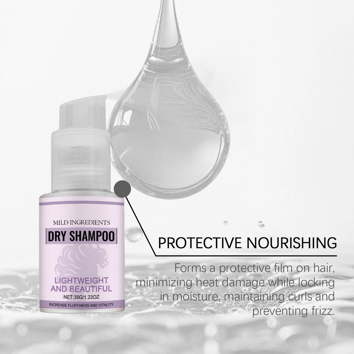 Dry Shampoo Spray Oil Control Volumizing Smooth Nourish Thickening Moisturizing Travel Lightweight Lasting Fluffy Hair Refresher