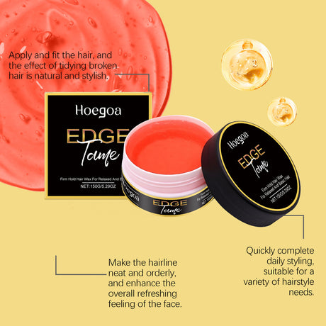 Edge Tame Firm Hold Hair Wax Natural Finish Long Lasting Style Control Frizz Free Smoothing Texture Professional Salon Hair Care