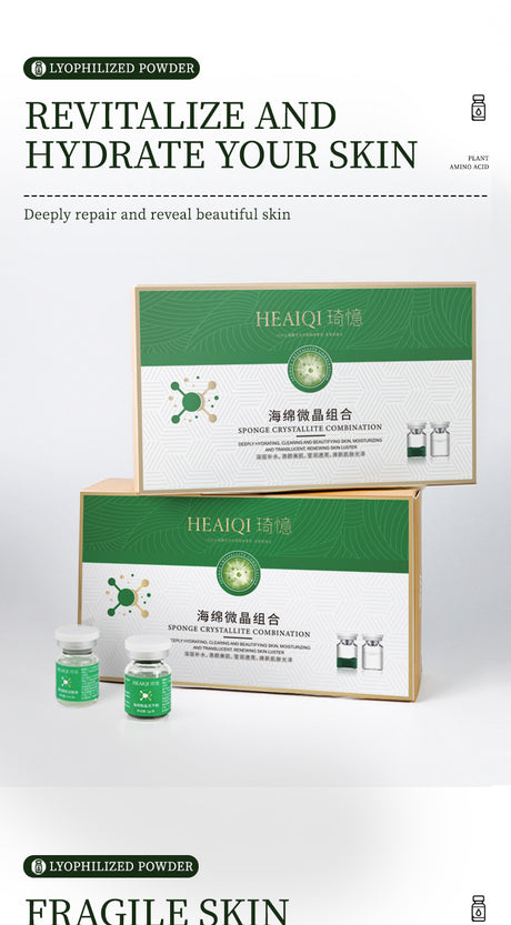 10pcs Sponge Microcrystal Freeze-dried Powder Collagen Regeneration Natural Biological Extract Sponge Spicules Skin Cell Renew