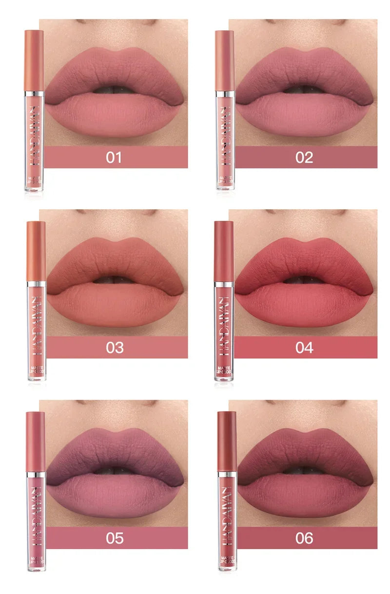 HANDAIYAN 1/6 PCS Lipstick Set Make-up for Women Non Stick Cup Waterproof Long Lasting Cosmetics Korean Makeup Matte Lipstick