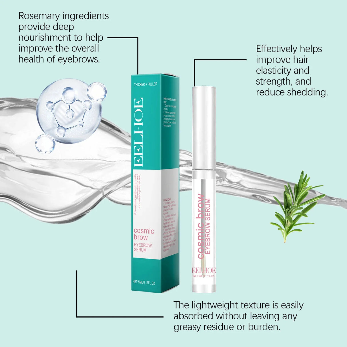 Fast Eyebrow Growth Serum Eyelash Hair Growth Anti Hairs Loss Product Prevent Baldness Fuller Thicker Lengthening Eyebrow Makeup