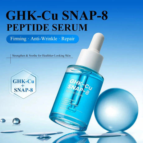 GHK-Cu Copper Peptides Facial Serum with SNAP-8 for Fine Lines, Wrinkles, Firming, Deep Hydration & Collagen,All Skin Types
