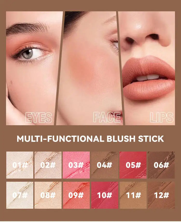 MLSMILE Highlight Contour 3-pack For 3D Makeup Brightening Skin Tone Face Blush Stick 3 Pcs Set 2025 New