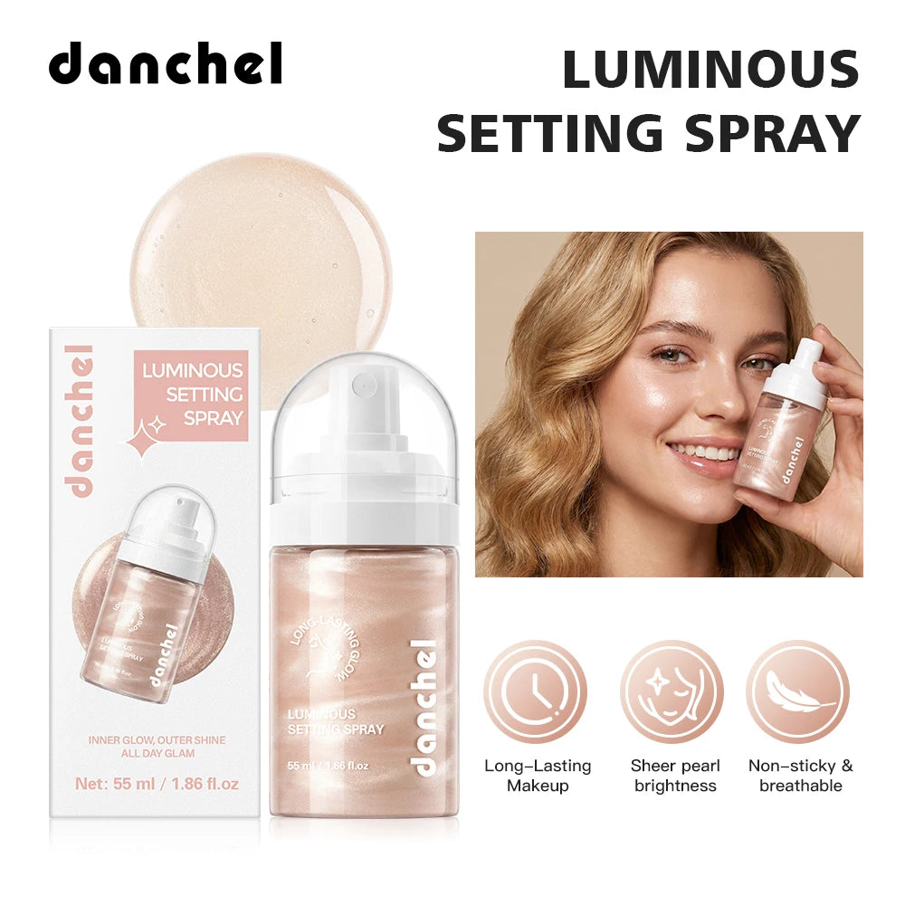 Luminous Setting Spray Smudge-resistant Quick-drying Non-sticky Long Lasting Locks Makeup Luminous Dewy Finish Setting Spray