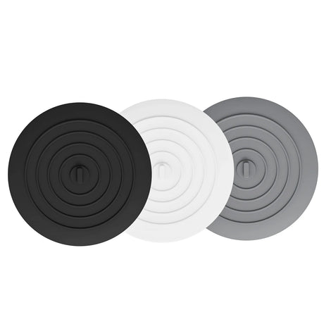3PCS Bathtub Drain Stopper Cover,6 inch Silicone Bath Tub Plug Essentials Flat Suction for Kitchen Bathroom Laundry Accessories